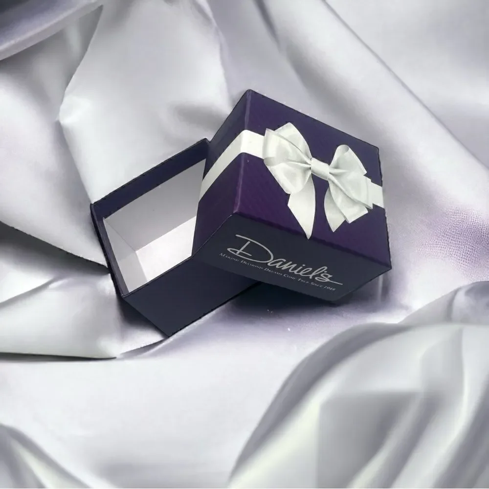 Daniel’s Jewelry l Signature Purple Box with White Bow l 2 Styles l Box only